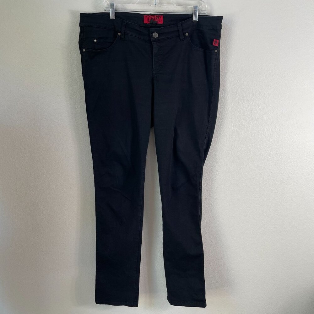 Tripp NYC Womens Plus 18T Black Denim Skinny Jeans Goth Rave Punk Rock Emo Pants